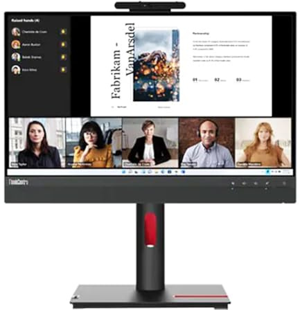 Lenovo ThinkCentre Tiny-in-One 22 Gen 5 21.5 16:9 Full HD Touchscreen IPS WLED LCD Monitor with Webcam, Black