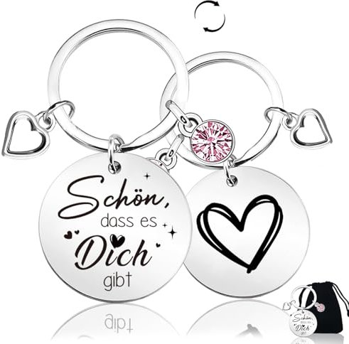 Geschenke für Frauen, Dankeschön Geschenke, Schlüsselanhänger Schön Dass es Dich Gibt, Kommunion Geschenk Kollegin Freund Erzieherin Geburtstagsgeschenk Taufgeschenke Jugendweihe Geschenke Mädchen