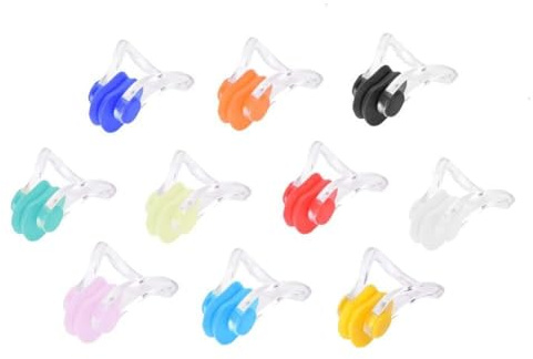 Cocoarm Clipt-Nez Nage Clips de Nez pour Nager 20pcs 10 Couleurs Bouchons de Nez en Silicone pour Les Adultes et Les Enfants de Plus de 7 Ans