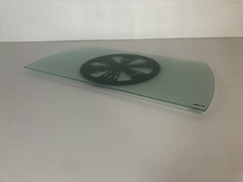 Base TV tournante GK 70 en verre trempé satiné disque rotatif noir dimensions : 78 x 36 cm - surface utile de support TV 70 x 24 cm charge 40 kg