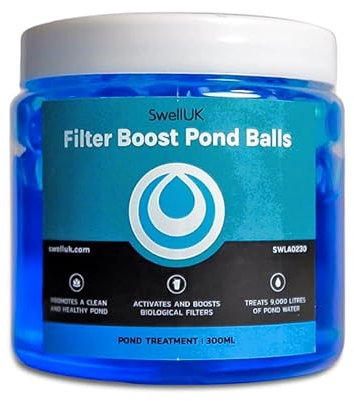 Swell Filter Boost Pond Balls 300ml Tub. Clear Water Treatment Suitable for Garden Ponds