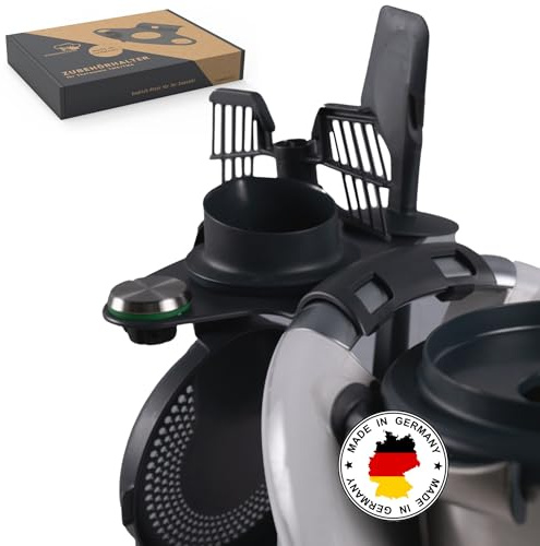 STERNEKOCH® Halter für Thermomix Zubehör - [DAS ORIGINAL] - MADE IN GERMANY - Platz für bis zu 5 Zubehörteile - Geeignet für TM5 & TM6 - Endlich Ordnung schaffen (Anthrazit)