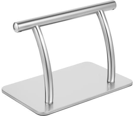 Edelstahl Fußstütze, Professionelle Mobile Fußstütze Rechteckig, 30 x 19 x 18cm Stand-by Fußpedal Teile Boden stehend für Friseur Beauty Spa Nail Massage Salon Stühle Tattoo-Shop Silber