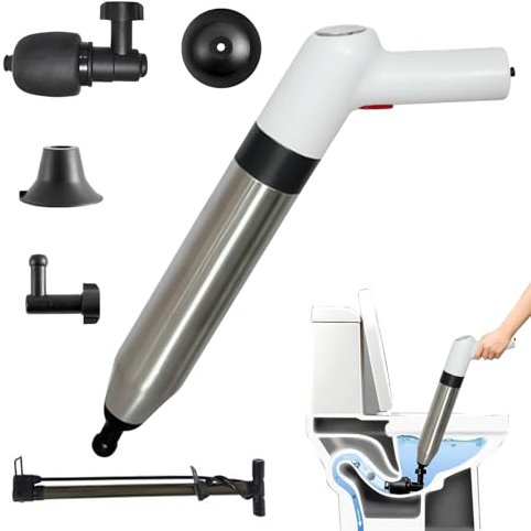 Deboucheur WC Puissant, Deboucheur Toilette avec Quatre Ventouses Différentes, Très Respectueux de L'environnement, Pompe Deboucheur Canalisation Convient pour les Toilettes Salles