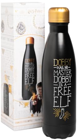 Botella de Agua Harry Potter Dobby - Acero Inoxidable, Térmica 500ml, Doble Pared - Cantimplora Infantil - Regalos