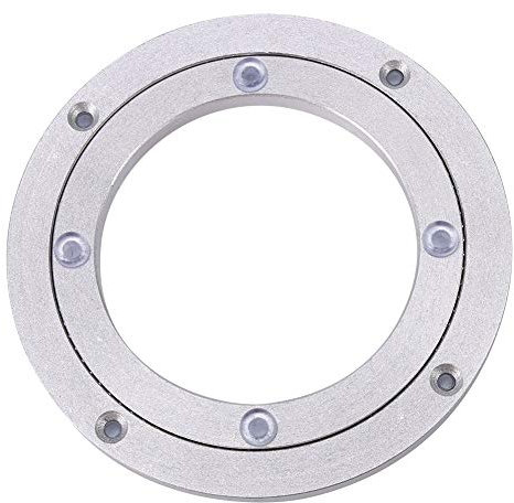 Yosoo Cuscinetto da tavolo, Lega di alluminio Cuscinetto da tavolo rotante piatto girevole Tavolo da pranzo rotondo cuscinetto per decorazioni di torte, supporto per monitor TV