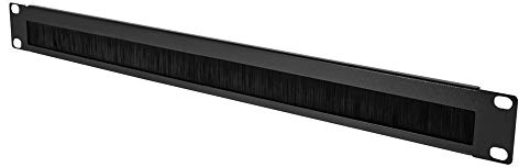 Infitronic INRB111BRUSH – Panel de acero para rack en U de 19 pulgadas/pasacables/panel ciego/placa ciega con barra de cepillo (1 U)
