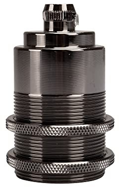 M2 OUTLET Portalampada, attacco E27, vintage, attacco Edison, nero, EC1614