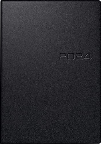 rido/idé Wochenkalender Modell studioplan int. 2024 2 Seiten = 1 Woche Blattgröße 16,8 x 24 cm schwarz