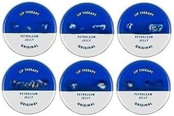 MM Vaseline Lip Therapy Petroleum Jelly Original 20g x 6 Tins | Soothing Lip Care | Moisturising & Protective Balm for Dry Lips | Free Skincare Sample Included