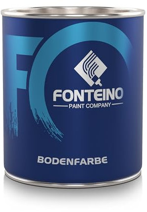 Fonteino Bodenfarbe Bodenbeschichtung Betonfarbe Betonbodenfarbe Kellerboden, geruchsarm - Anthrazitgrau 750ml
