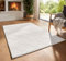 Taracarpet Kurzflor Boho Skandi Polyester Teppich in 3D Optik waschbar, pflegeleicht und robust ideal fürs Wohnzimmer, Schlafzimmer und Kinderzimmer auch als Badematte Creme Düne 140x200 cm