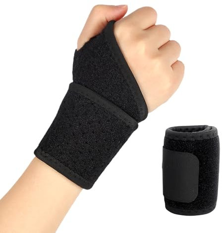 CHDZSW Handgelenk Bandagen & Handgelenkstütze mit einstellbarer Kompression (Links/Rechts) für Sehnenscheidenentzündung, Arthritis, Handgelenkschiene, chmerzlinderung bei Gelenkverletzungen (Schwarz)