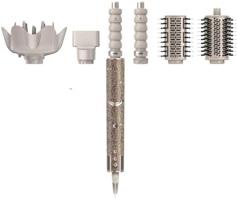 Shark FlexStyle 5-en-1 Air Styler & Sèche-cheveux, Boucleurs Auto-Wrap, Brosse Plate, Brosse Ovale, Concentrateur, Diffuseur, Étui de Rangement, sans Dommage Thermique, Champagne HD446SLEU