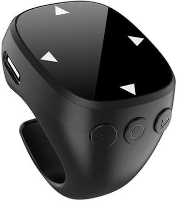 VBESTLIFE Fingertips Bluetooth Fjärrkontroll, Rullning Ringsida Turner med Bluetooth 5.3, för Telefon Tabletdator LOS Android Android. (Svart)