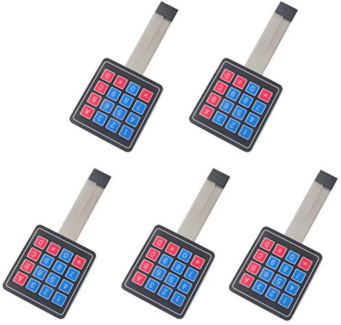 DIYmalls 4x4 Keypad 16 Key Matrix Array Membrane Switch 8pin Keyboard