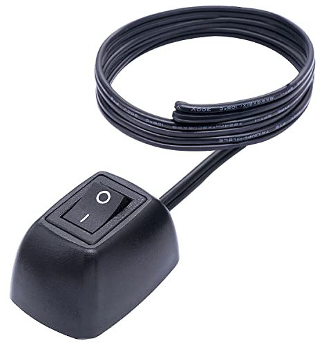 Taiss/Auto DIY Schalter Paste Typ Knopf kfz Schalter DC12V EIN/AUS DIY SPST mit Leitungen, für Nebelscheinwerfer, LED Lichtleiste, etc. (Kabel: 23,6 in) H-014-60CM
