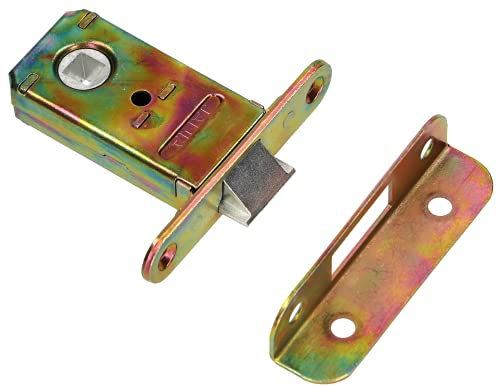 KOTARBAU® Einsteckschloss 50mm für Zimmertüren Rechts und Links kompletter Satz Gelb