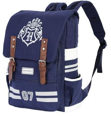 Harry Potter Academy-Sac à Dos Oxford, Bleu Foncé