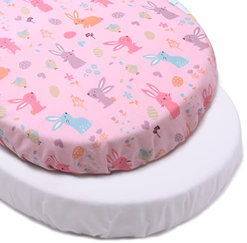 PEKITAS Bettlaken 75 x 33 cm / 72 x 33 cm verstellbar für Kinderwagen/Kinderwagen/Kinderwagen mit Gummizug passend für Julius Zöllner, Träumeland, Alvi Pack 2 Stück