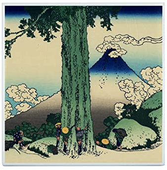 Fabulous Carreau Céramique Décoratif 20 x 20 cm - Mishima Art Japon Peinture Pass In Kai Province Mont Fuji