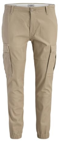 JJ REBEL Jrebmichael Slim Show Noos - Pantaloni Cargo da Uomo, Stoviglie, W32 / L30