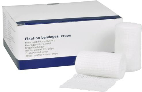 ABENA Mullbinden 4cm x 4m – 20 Stück, Krepp, Elastische Binde aus Verbandsmaterial, luftdurchlässige und hautfreundliche Bandage – ideal zur Fixierung bei Wundpflege, Sport & Alltag