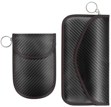 cxxtkcxxlc Protección Keyless Go: Bolsa Faraday para Llaves de Coche - Funda Grande Anti-RFID para Teléfonos y Llaves, 1 Funda Grande y 1 Mini, Protección contra Robo y Radiaciones