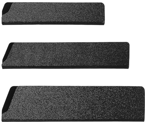 Aeaocvo Set di 3 custodie protettive per coltello, colore nero, protezione lama in ABS con pile, per lame fino a 8 pollici, 6 pollici, 5 pollici