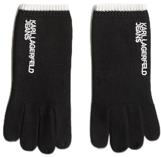 Karl Lagerfeld Jeans, Herren, Essential Strickhandschuhe, Schwarz, M
