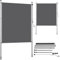 Eikuavons Senkrechtmarkise Vertikalmarkise 200x270cm | Balkon Markise ohne Bohren mit PU-Beschichtung | Sonnenschutz & Sichtschutz Wetterfest | Profi-Klemmmarkise (Anthrazit)