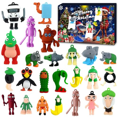 24Pcs Italian Brainrot Action Figures Set, Italian Brainrot Toys for Kids Adult Funny Tralalero Shark Action Figures Creative Home Decor and Collectible Figurines for Fans Colleagues Friends (A)