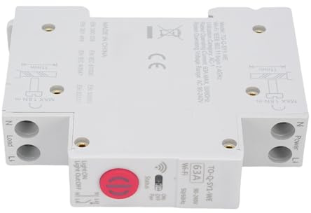 Generic Smart Miniatyrbrytare 63A Överspänningsskydd WiFi Fjärrkontroll Smart Energimätare för Bostäder och Kommersiellt Bruk PA66 Flamskyddande Material