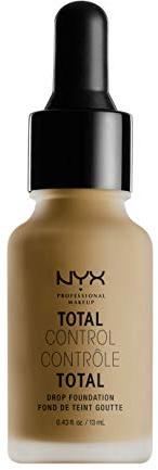 NYX Professional Makeup Total Control Drop Foundation, Precise Dosage, Buildable Coverage, Long Lasting, Vegan Formula, Matte Finish, Shade: Mahogany