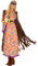 dressforfun Damen 60er Jahre Kostüm, Hippie Kostüm, Mode Damen, Kostüm Hippie Frau, Hippie-Kostüm, Flower Power Kostüm, Hippie Damen, Kleid, Fransenweste Damen Hippie, Kostüme Fasching Damen - M