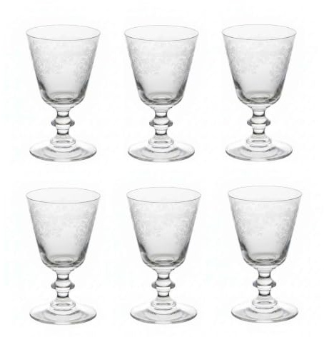 Paul Nagel 1500300 vitt vinglas med gravering lantligt hus, elegant, 6-pack, 190 ml