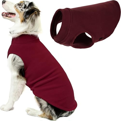 GOOBY - Stretch Fleece Vest, Pullover Fleece Vest Jacket Sweater for Dogs, Burgundy, 3X-Large