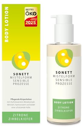 Sonett Mistelform - Lozione per il corpo al limone di pino cembro, 145 ml