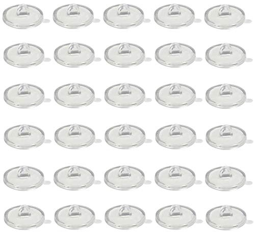 30 Pezzi Ganci Adesivi Trasparenti, Gancio Adesivo per Soffitto Bagno Trasparenti Ganci, Gancio per Soffitto Autoadesivo, per Soffitti, Pareti di Cucine, Finestre in Vetro