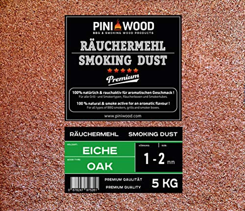 PINI Copeaux de fumage en chêne 1-3 mm 5 kg 18 litres