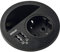 EVOline 159273000500 Steckdose Circle80 mit Kabeldurchgang und USB-Doppelcharger, schwarz
