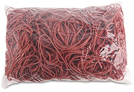 OFFICE PRODUCTS gummiband diameter: 80 mm färg: röd/vikt: 1 000 g – 1 kg/gummiringar gummi/gummi 60%/gummi för hemmet kontor skola
