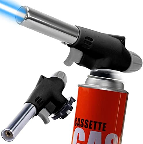 Retoo Bruciatore da Cucina Ricaricabile a Gas Butano per Barbecue, Cucina, Campeggio, Pasticcini, Dessert - Blowtorch