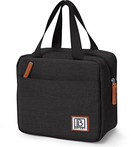 Brisby Kühltasche klein - 4L, Lunchtasche, Vierschicht isolierte Kühltasche mit Kühlelemente, vielseitige Lunchbag in Farbe Schwarz