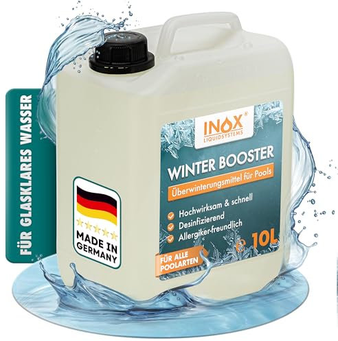 INOX® Pool Wintermittel 10L | Hochwertiges Pool Überwinterungsmittel & Algizid für Pool | Effektives Wintermittel für Poolpflege im Winter