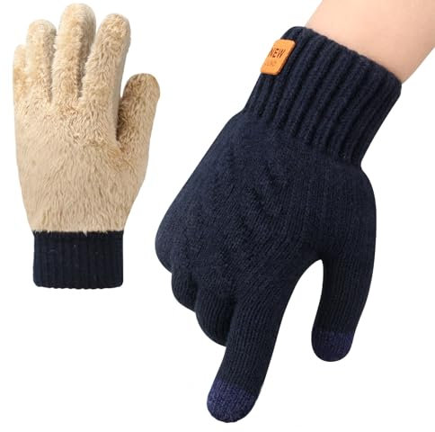 ytorgr Winterhandschuhe mit Fleecefutter,Handschuhe Herren Damen,Warm Touchscreen Handschuhe Thermohandschuhe für Outdoor Sport Laufen Radfahren