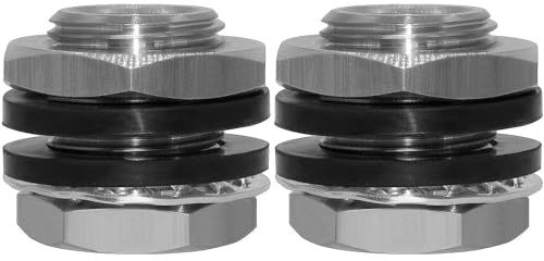 Beduan 1/4 NPT Stainless Steel Female Bulkhead Coupler Thru-bulk Full Female Thread Pipe Fitting (Pack of 2)