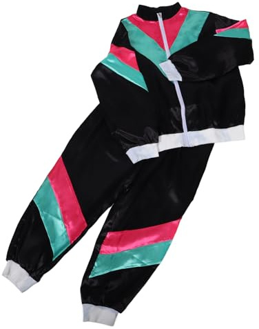 CATIEBYE Disfraz de Discoteca Unisex para Niños y Niñas, Pantalones de Baile de Poliéster Diseño Retro y Confección Fina para Actuaciones en Escenario y Fiestas Temáticas