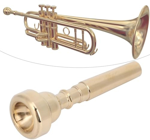 aqxreight Trumpet Munstycke Stilfullt B Professional Horn Musical Instrument AccessoriesGold3c Trumpet Munpiecemouthpieceb Munpiecehorn Munpiecemusical Instrumenttillbehör Horn är (7 Golden C)