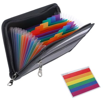 Cartella A6, Cartella per Documenti PortadocumentiCartella con Scomparti Tasca per Documenti A6 per Firme, Materiale Scolastico CartellaDocumenti
